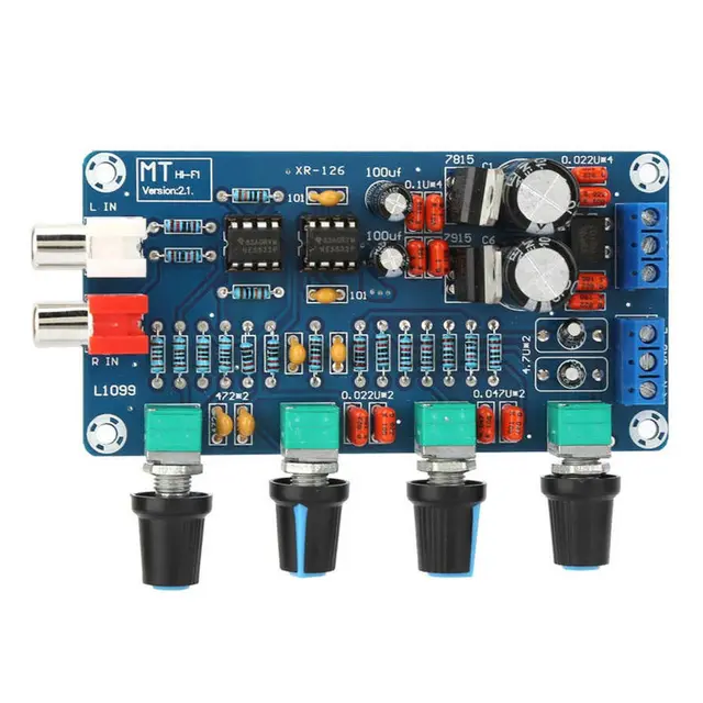 XH M164 NE5532 Tuning Tone Sound Board Front Stereo Preamp Preamplifier Audio 4 Channels Power Amplifier Module Pre amp Kit